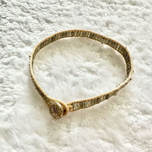 Silver bead boho friendship bracelet - Picture 1 of 2